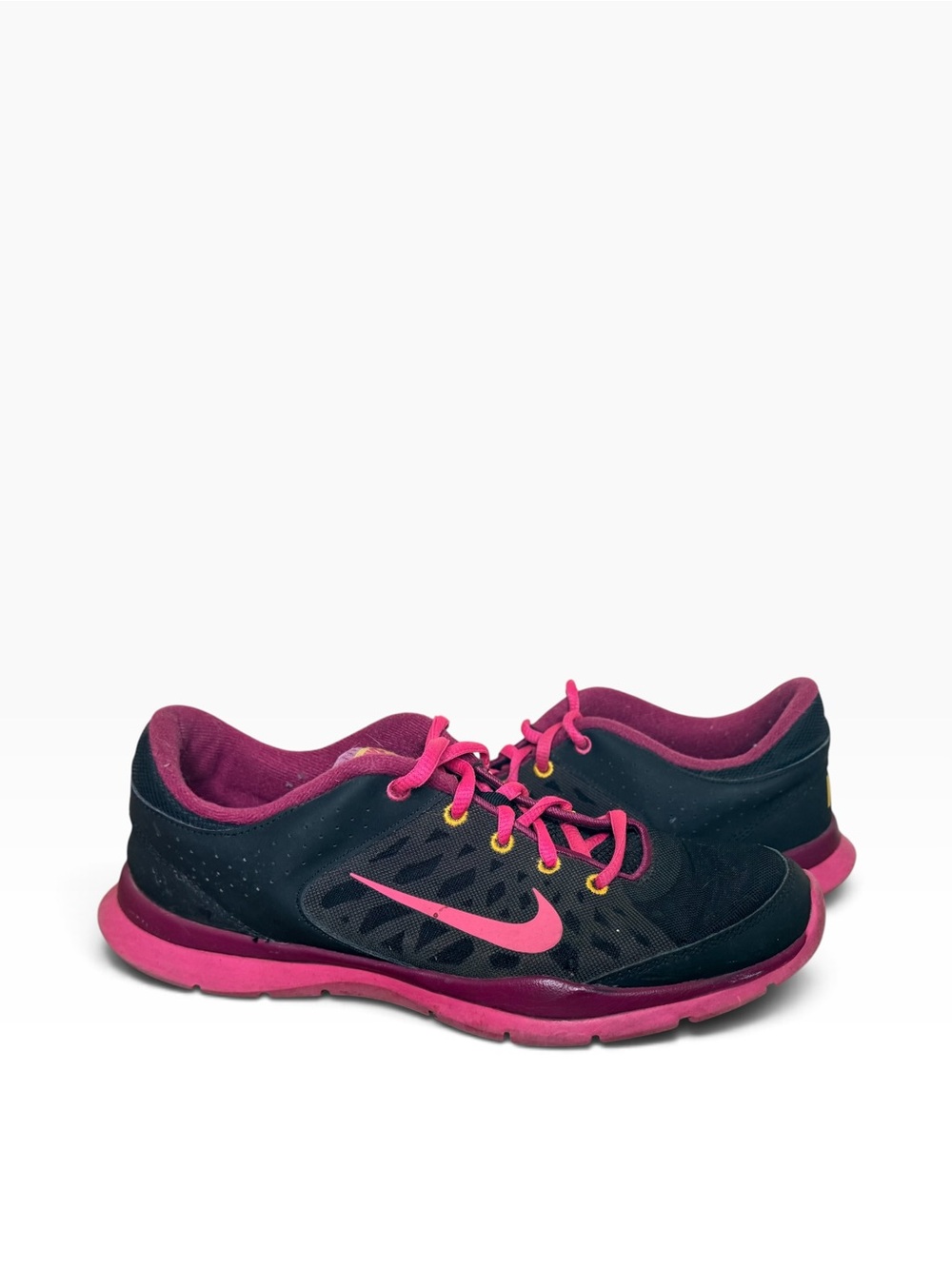 Nike Flex Trainer 3 Pink Black Yellow 580374-007 Women's Size 9